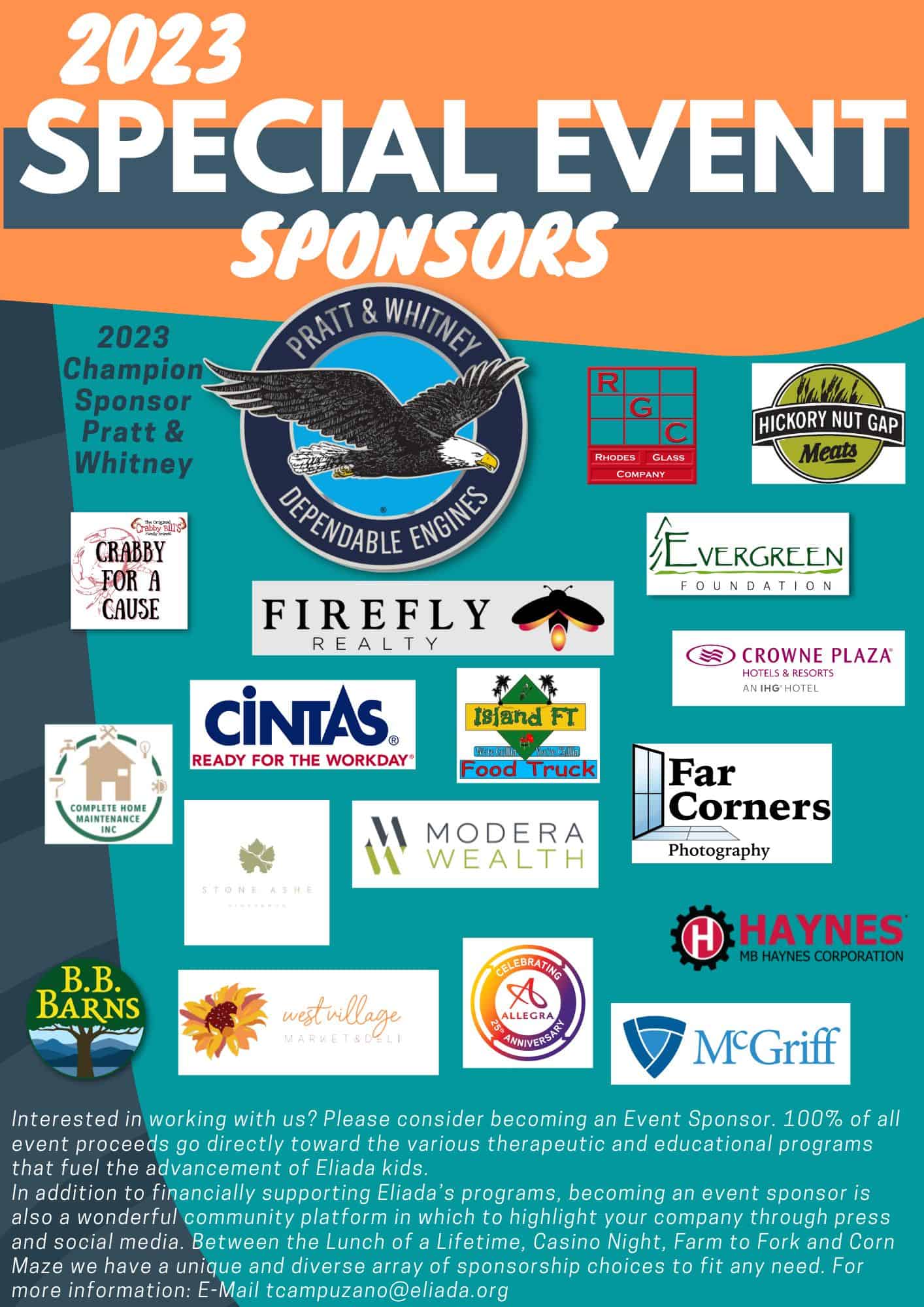 2023 Special Event Sponsors website graphic